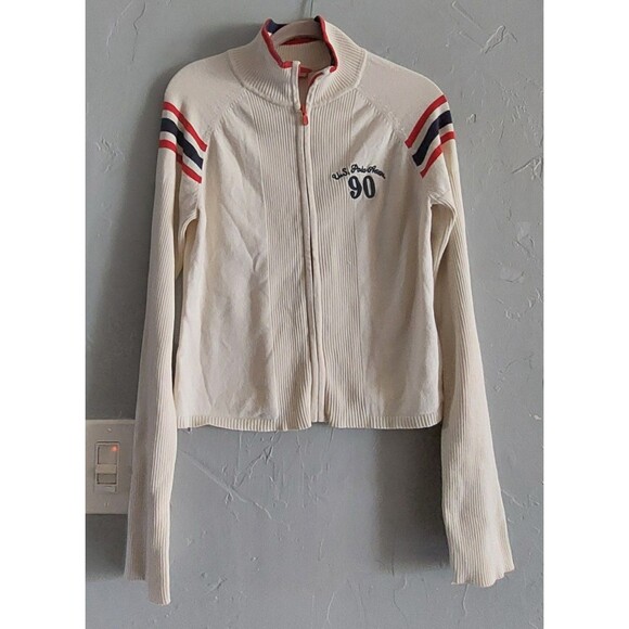 Vintage,Sweater Women XL,U.S.polo ASSN 1990,Full Zipper,short,cotton, Nylon,Span - Picture 3 of 10